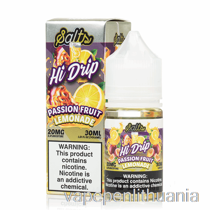 Pasiflorų Limonadas - Hi-drip Druskos - 30ml 50mg Vape Skysčio